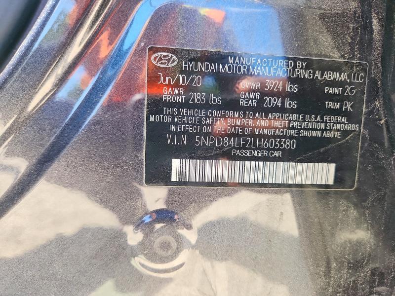 Продаж на аукціоні авто 2020 Hyundai Elantra, vin: 5NPD84LF2LH603380, номер лоту: 59174006