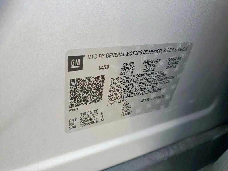 Продажа на аукционе авто 2019 Gmc Terrain, vin: 3GKALMEVXKL350589, номер лота: 60381566