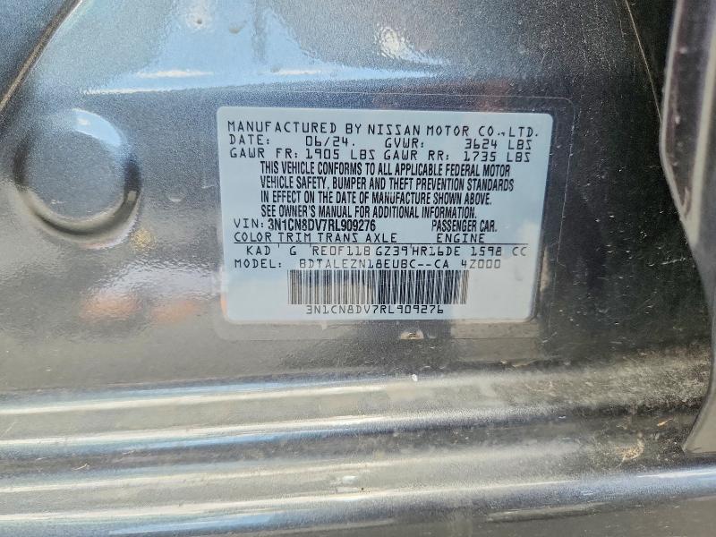 Aukcja sprzedaży 2024 Nissan Versa, vin: 3N1CN8DV7RL909276, numer aukcji: 60006796