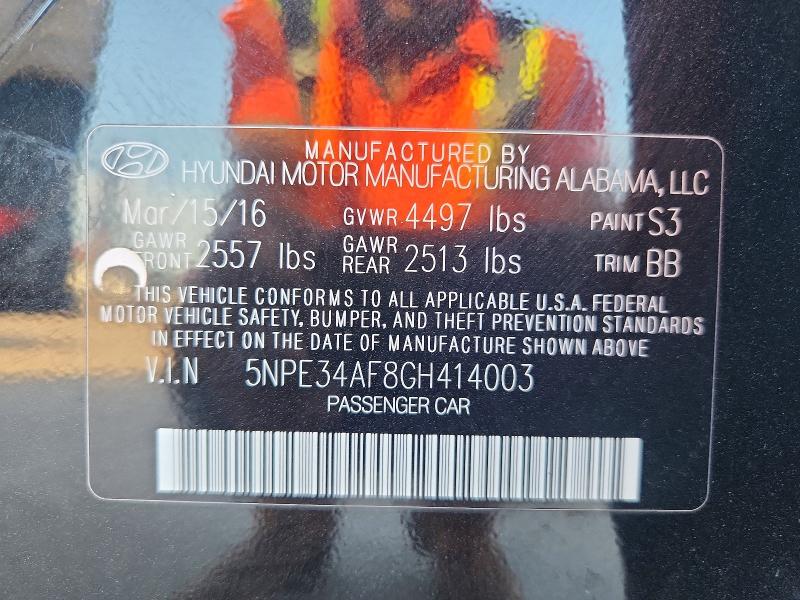 Продаж на аукціоні авто 2016 Hyundai Sonata, vin: 5NPE34AF8GH414003, номер лоту: 60759426
