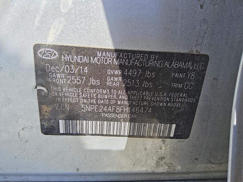 Aukcja sprzedaży 2015 Hyundai Sonata, vin: 5NPE24AF8FH146474, numer aukcji: 60087686