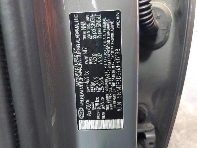 Продаж на аукціоні авто 2024 Hyundai Tucson, vin: 5NMJF3DE2RH412198, номер лоту: 62694996
