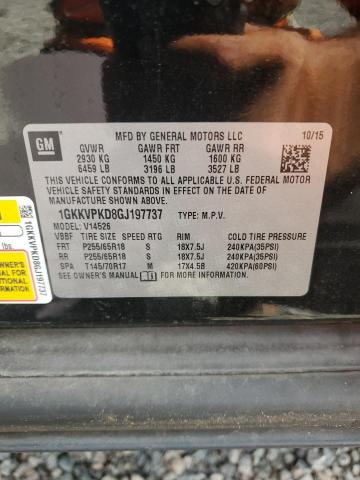 Aukcja sprzedaży 2016 Gmc Acadia, vin: 1GKKVPKD8GJ197737, numer aukcji: 62722656