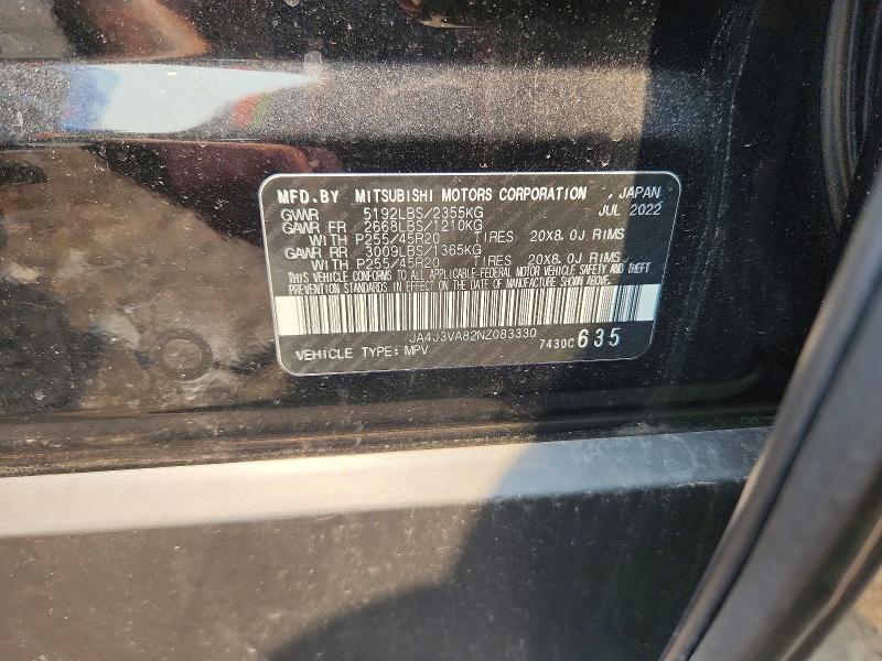 Продаж на аукціоні авто 2022 Mitsubishi Outlander, vin: JA4J3VA82NZ083330, номер лоту: 61242746