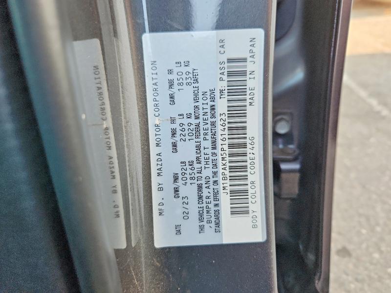 Aukcja sprzedaży 2023 Mazda 3, vin: JM1BPAKM5P1614623, numer aukcji: 62890916
