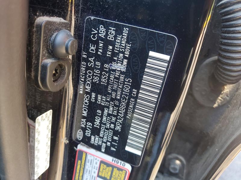 Продажа на аукционе авто 2019 Kia Rio, vin: 3KPA24AB6KE216015, номер лота: 60315016