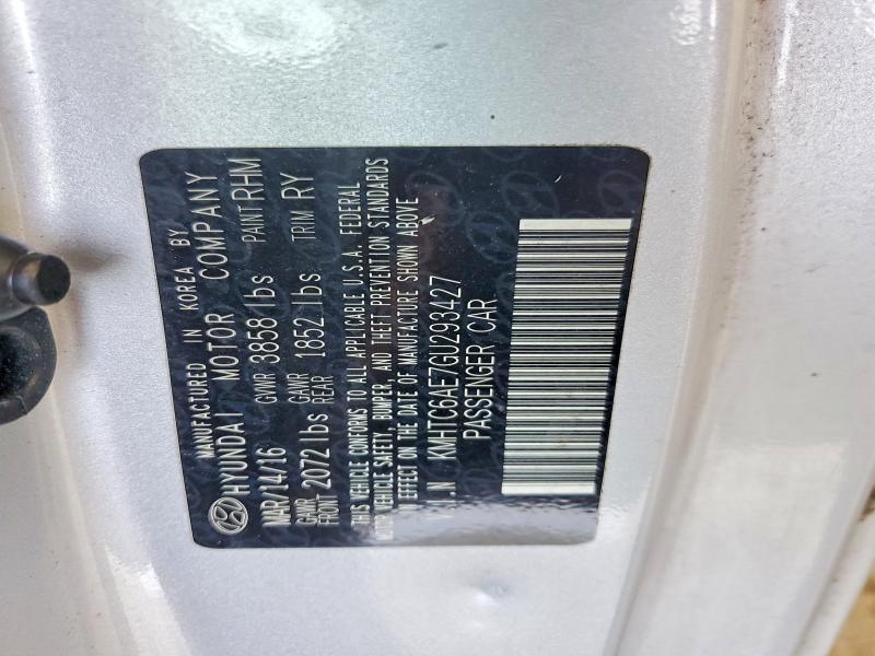 2016 Hyundai Veloster მანქანა იყიდება აუქციონზე, vin: KMHTC6AE7GU293427, აუქციონის ნომერი: 59385666