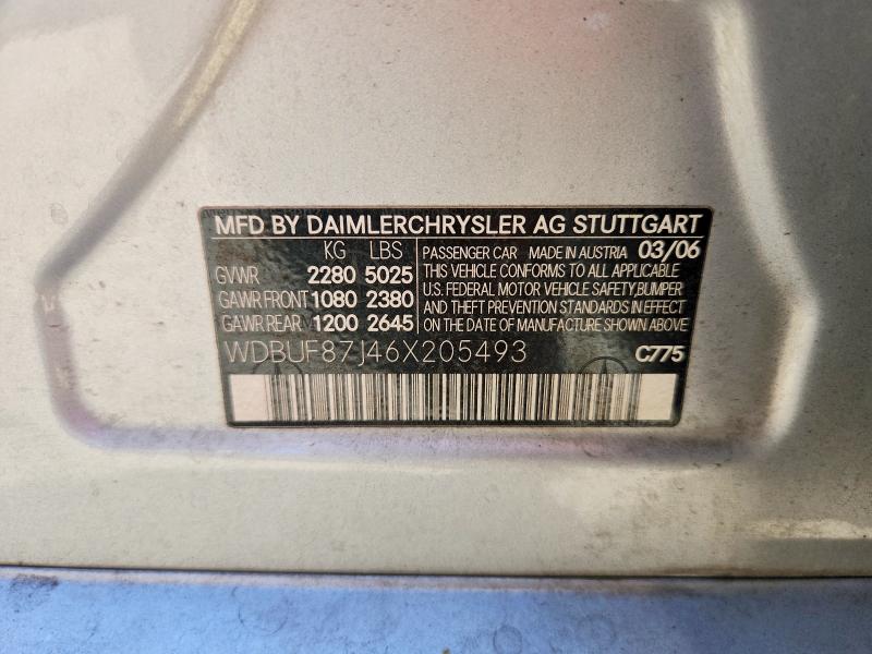 Продажа на аукционе авто 2006 Mercedes-benz E, vin: WDBUF87J46X205493, номер лота: 63007716