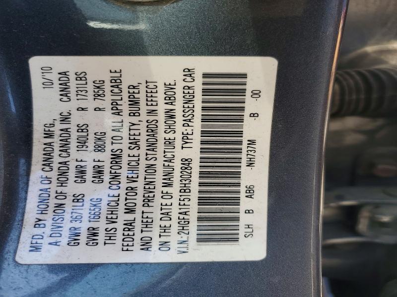 Aukcja sprzedaży 2011 Honda Civic, vin: 2HGFA1F51BH302848, numer aukcji: 61957066