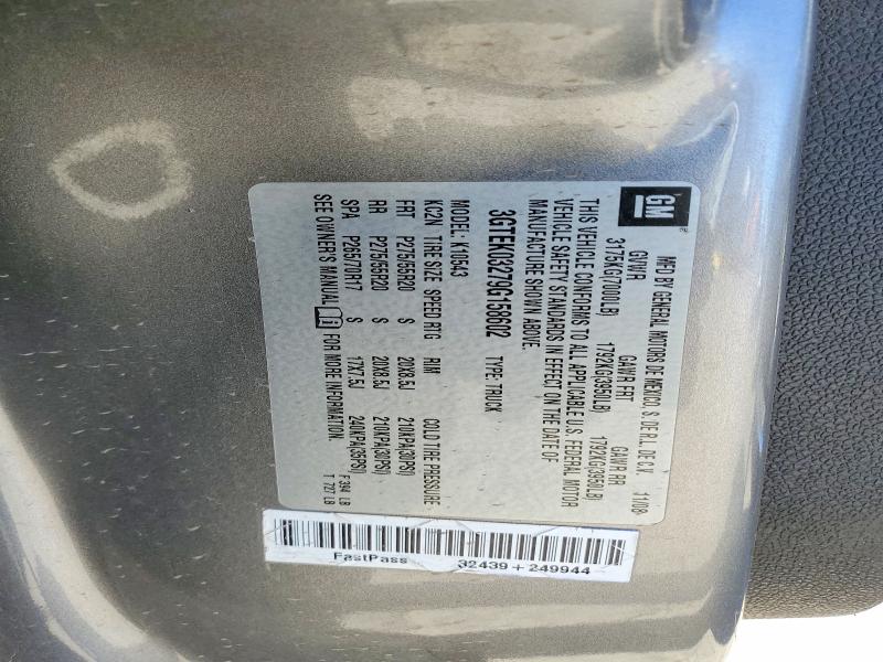 2009 Gmc Sierra მანქანა იყიდება აუქციონზე, vin: 3GTEK03279G158602, აუქციონის ნომერი: 61926476