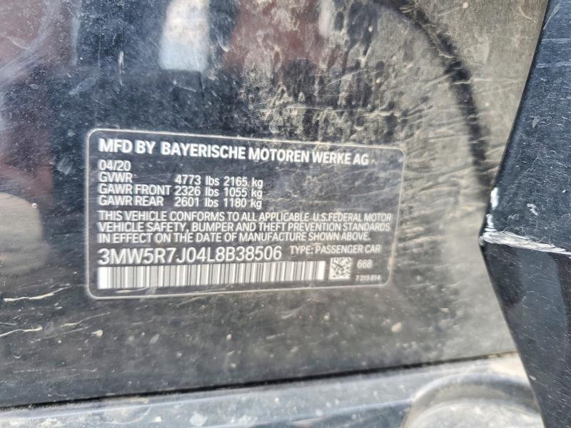 Продаж на аукціоні авто 2020 Bmw 330xi, vin: 3MW5R7J04L8B38506, номер лоту: 62308216