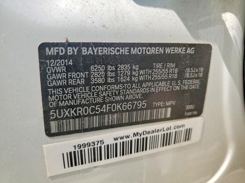Продажа на аукционе авто 2015 Bmw X5, vin: 5UXKR0C54F0K66795, номер лота: 58846976