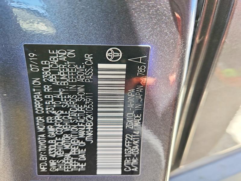 60057416 :رقم المزاد ، JTNKHMBX2K1053911 vin ، 2019 Toyota C-hr مزاد بيع