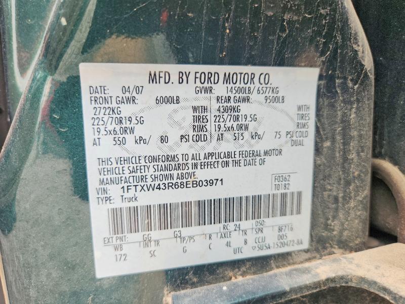 Aukcja sprzedaży 2008 Ford F450, vin: 1FTXW43R68EB03971, numer aukcji: 61348946