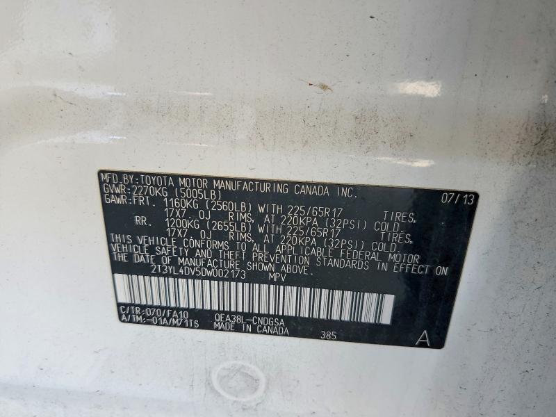 Aukcja sprzedaży 2013 Toyota Rav4 Ev, vin: 2T3YL4DV5DW002173, numer aukcji: 61797566