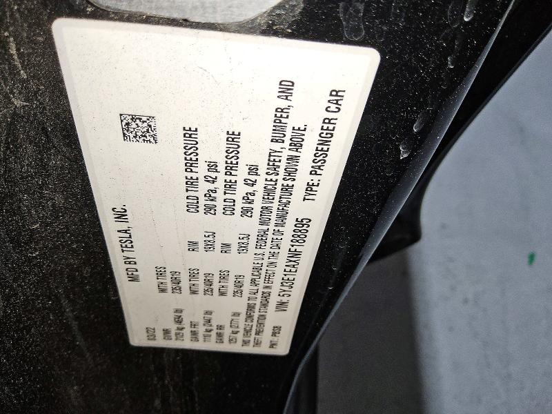 Продаж на аукціоні авто 2022 Tesla Model 3, vin: 5YJ3E1EAXNF188895, номер лоту: 63057566