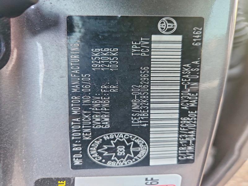 Aukcja sprzedaży 2005 Toyota Camry, vin: 4T1BE32K85U629656, numer aukcji: 58905016
