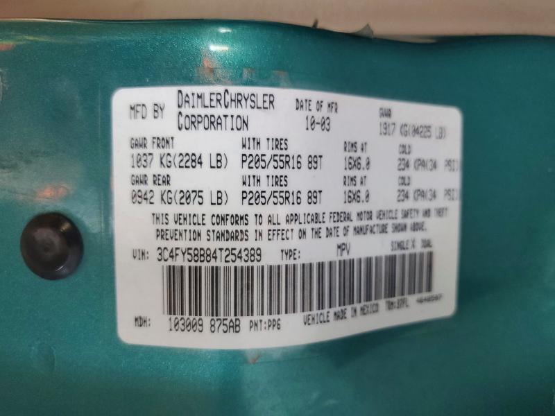 Aukcja sprzedaży 2004 Chrysler Pt Cruiser, vin: 3C4FY58B84T254389, numer aukcji: 60388126