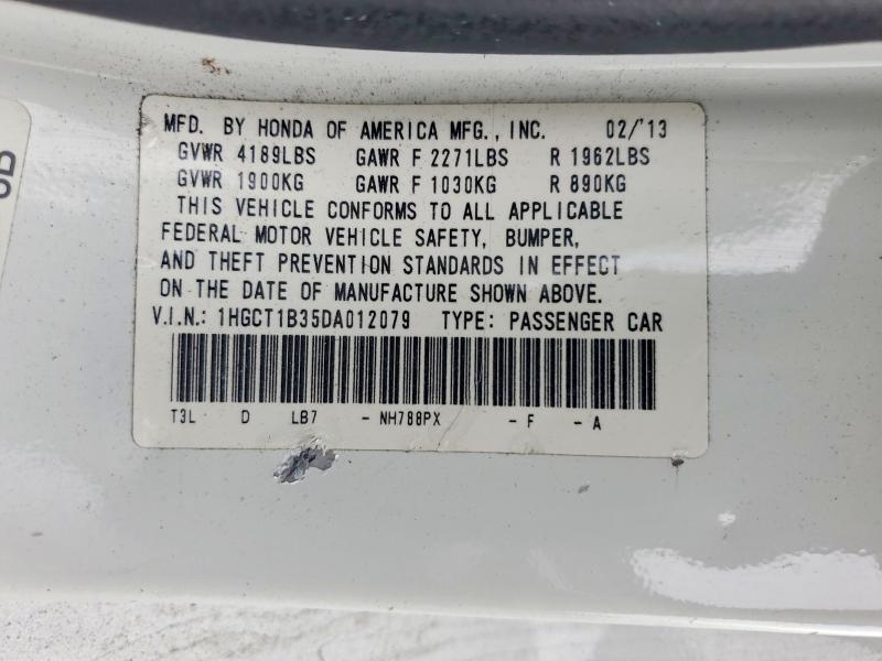 Продажа на аукционе авто 2013 Honda Accord, vin: 1HGCT1B35DA012079, номер лота: 59250826