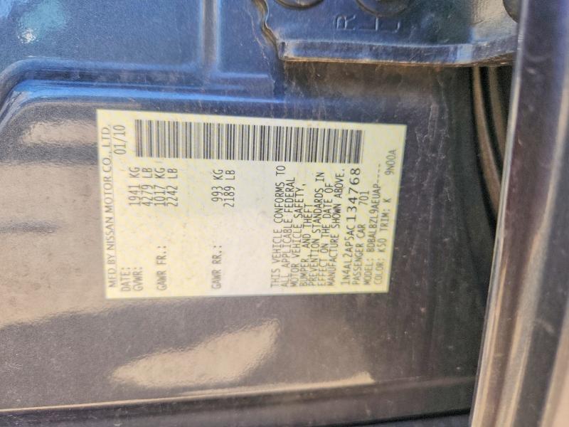 63194366 :رقم المزاد ، 1N4AL2AP5AC134768 vin ، 2010 Nissan Altima مزاد بيع