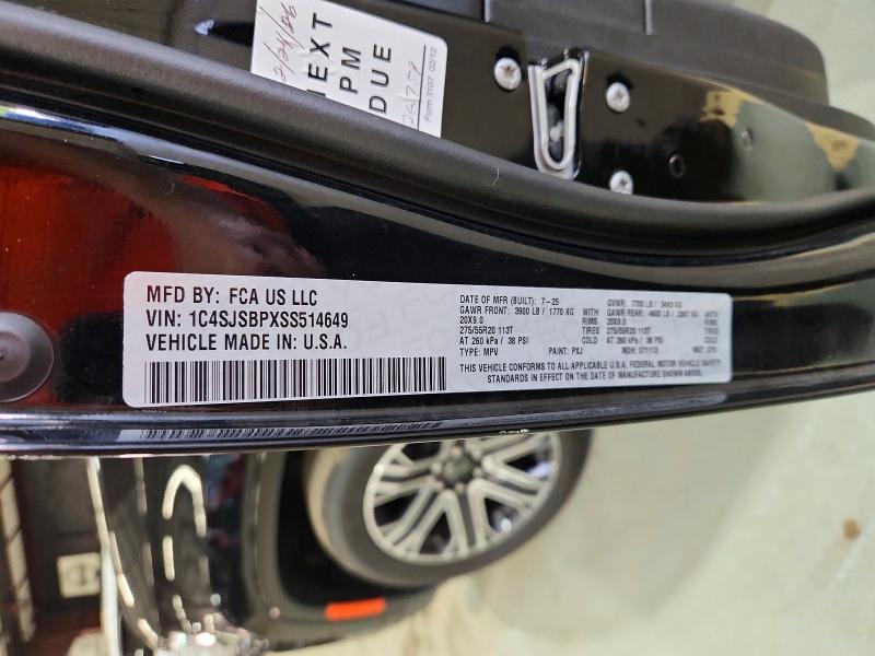 2025 Jeep Wagoneer მანქანა იყიდება აუქციონზე, vin: 1C4SJSBPXSS514649, აუქციონის ნომერი: 61418776