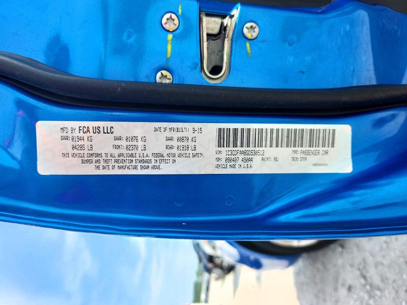 2016 Dodge Dart მანქანა იყიდება აუქციონზე, vin: 1C3CDFAA8GD530512, აუქციონის ნომერი: 63495066