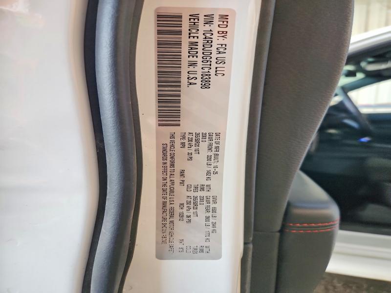 Продаж на аукціоні авто 2026 Dodge Durango, vin: 1C4RDJDG6TC183898, номер лоту: 62298206