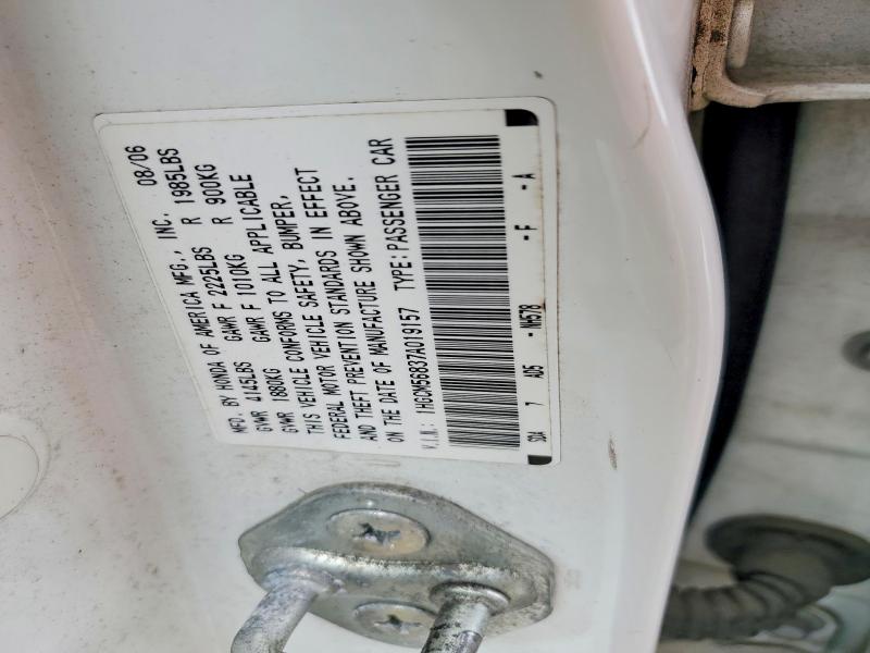 59909666 :رقم المزاد ، 1HGCM56837A019157 vin ، 2007 Honda Accord مزاد بيع