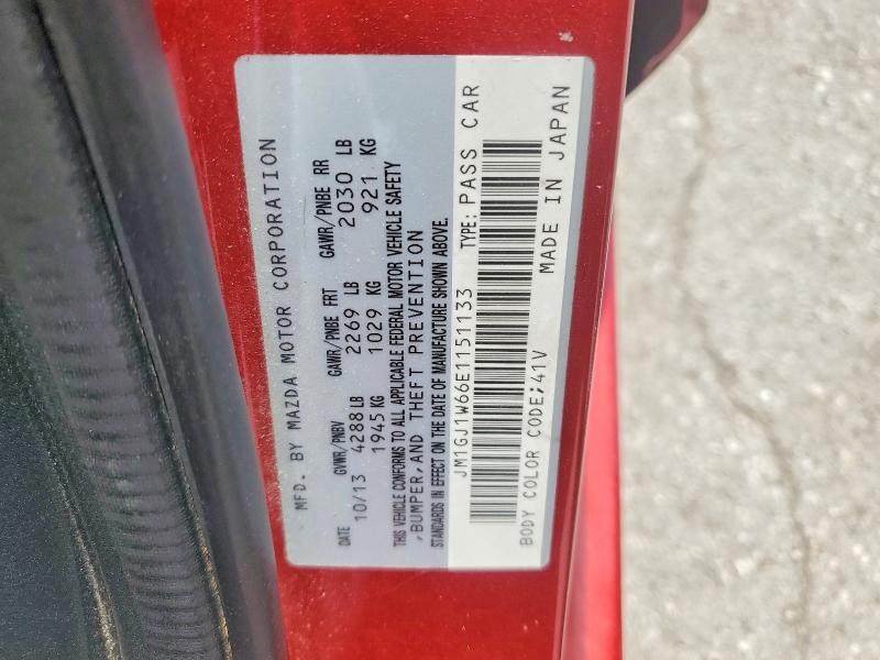 Продаж на аукціоні авто 2014 Mazda 6, vin: JM1GJ1W66E1151133, номер лоту: 62003706