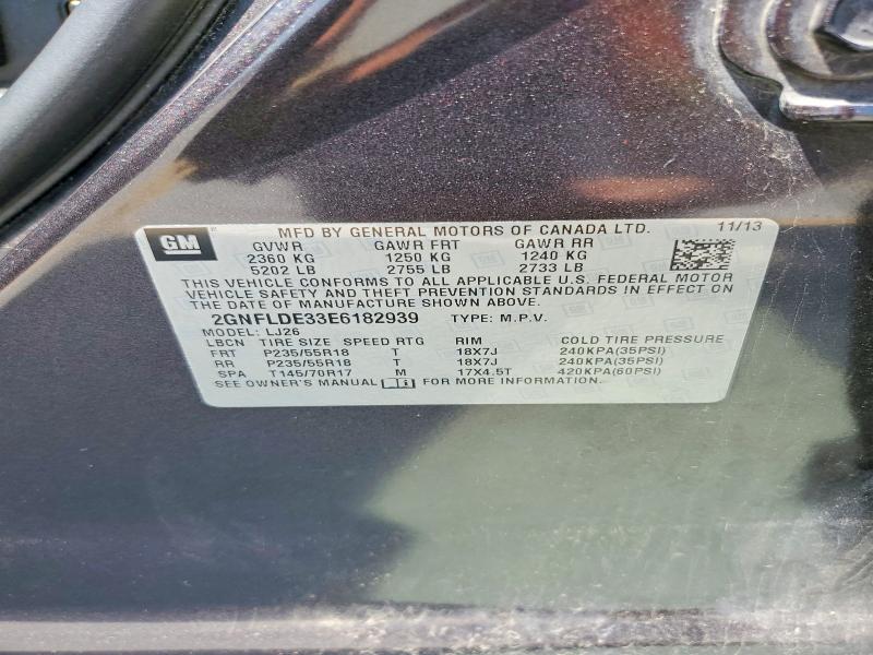Продажа на аукционе авто 2014 Chevrolet Equinox, vin: 2GNFLDE33E6182939, номер лота: 62881276