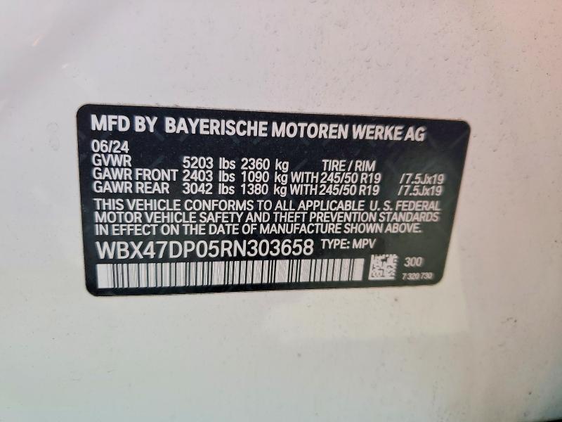 Aukcja sprzedaży 2024 Bmw X3, vin: WBX47DP05RN303658, numer aukcji: 61730266