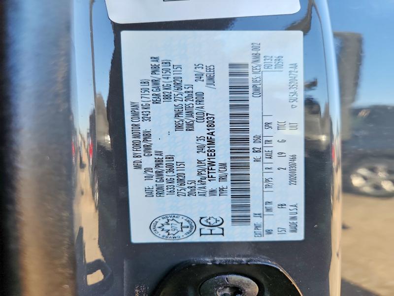 Продажа на аукционе авто 2021 Ford F150, vin: 1FTFW1E81MFA18037, номер лота: 59830426