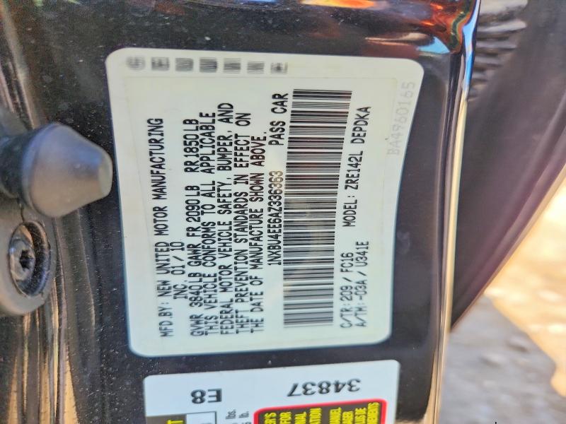 85627285 :رقم المزاد ، 1NXBU4EE6AZ336363 vin ، 2010 Toyota Corolla مزاد بيع