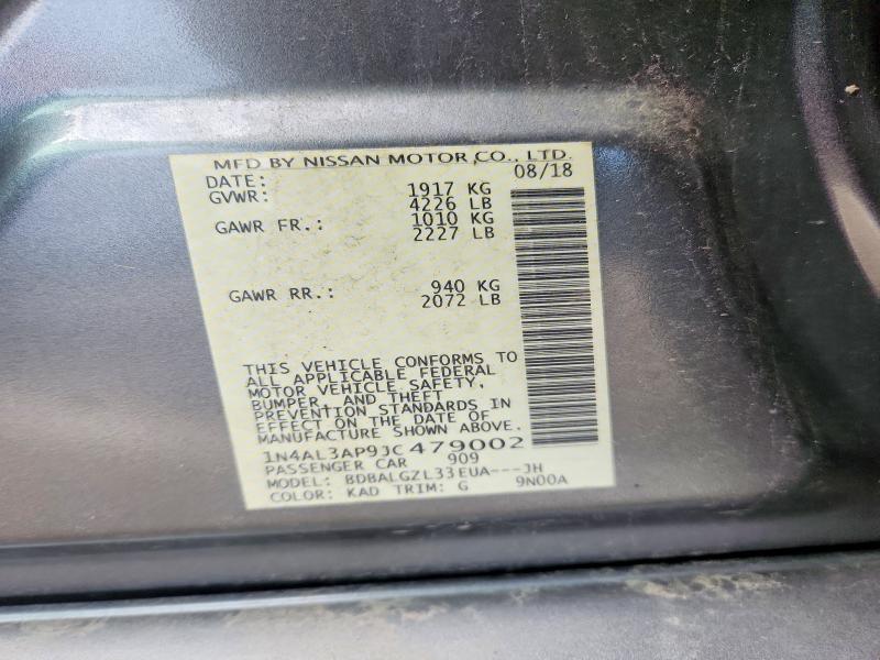 2018 Nissan Altima მანქანა იყიდება აუქციონზე, vin: 1N4AL3AP9JC479002, აუქციონის ნომერი: 74513205