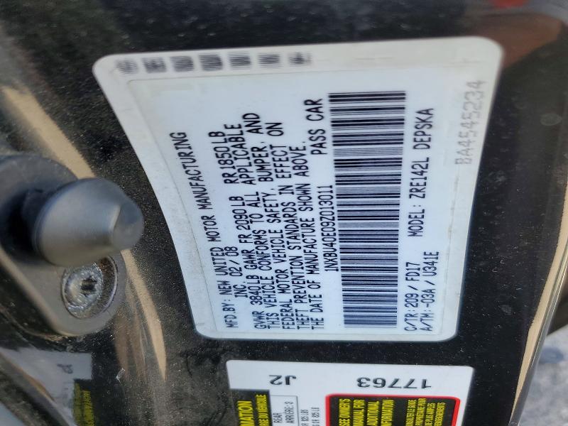 Aukcja sprzedaży 2009 Toyota Corolla, vin: 1NXBU40E09Z013011, numer aukcji: 61635816
