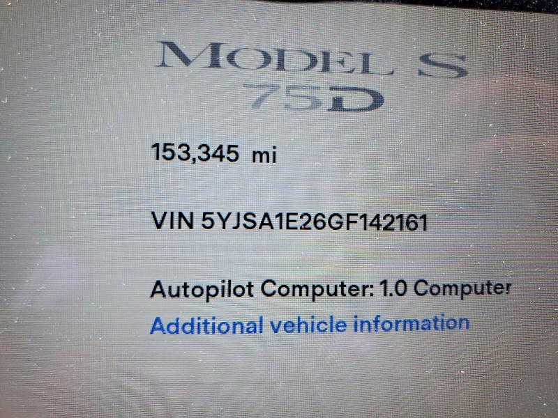 Aukcja sprzedaży 2016 Tesla Model S, vin: 5YJSA1E26GF142161, numer aukcji: 60020036