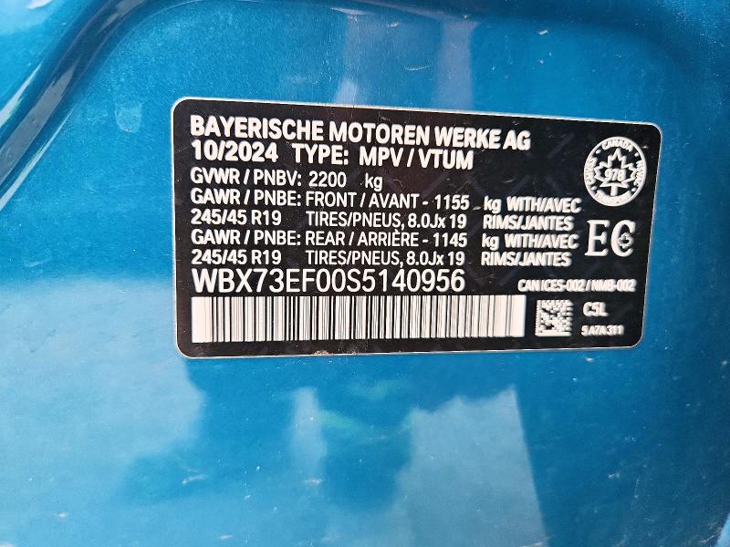 Продаж на аукціоні авто 2025 Bmw X1, vin: WBX73EF00S5140956, номер лоту: 85458825