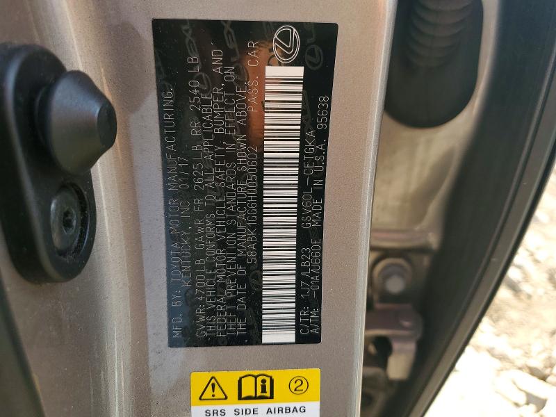 Продажа на аукционе авто 2017 Lexus Es, vin: 58ABK1GG6HU050602, номер лота: 61917426
