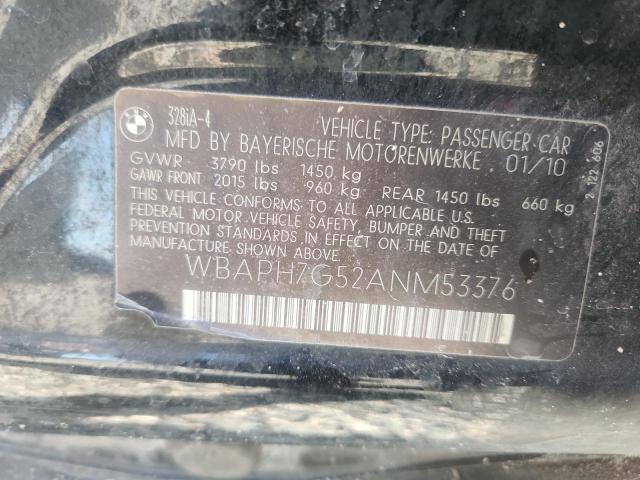 2010 Bmw 328 მანქანა იყიდება აუქციონზე, vin: WBAPH7G52ANM53376, აუქციონის ნომერი: 59307656