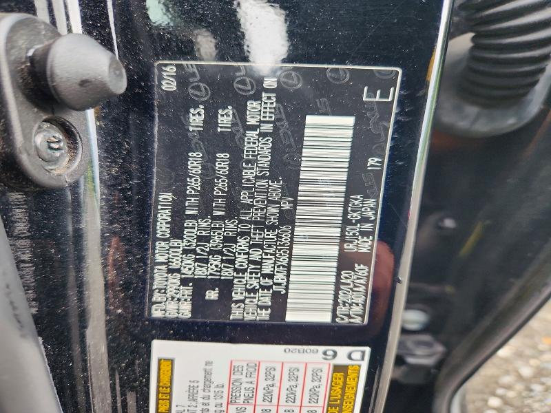 Aukcja sprzedaży 2016 Lexus Gx, vin: JTJBM7FX6G5136606, numer aukcji: 62759876