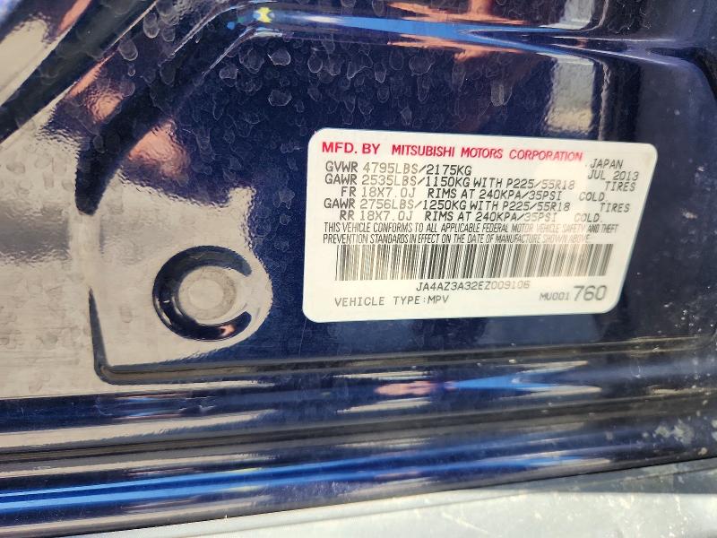 Продажа на аукционе авто 2014 Mitsubishi Outlander, vin: JA4AZ3A32EZ009106, номер лота: 60302526