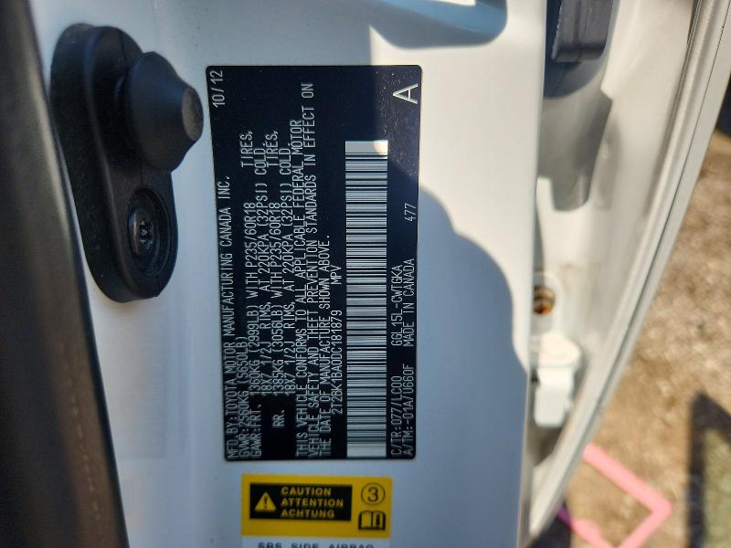 Продажа на аукционе авто 2013 Lexus Rx 350, vin: 2T2BK1BA0DC181879, номер лота: 59855676