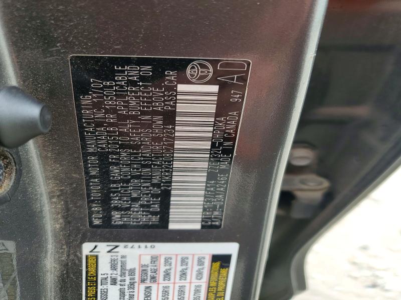 62888756 :رقم المزاد ، 2T1KR32E08C717234 vin ، 2008 Toyota Matrix مزاد بيع