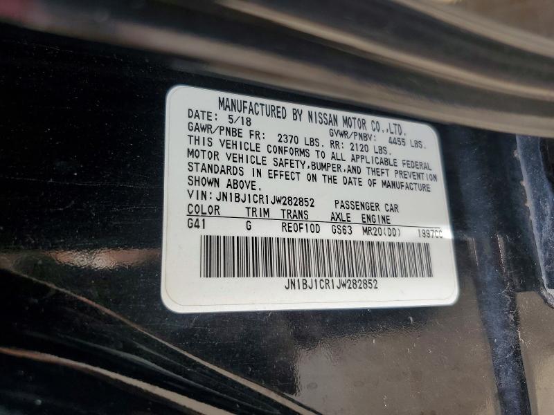 60159056 :رقم المزاد ، JN1BJ1CR1JW282852 vin ، 2018 Nissan Rogue Sport مزاد بيع