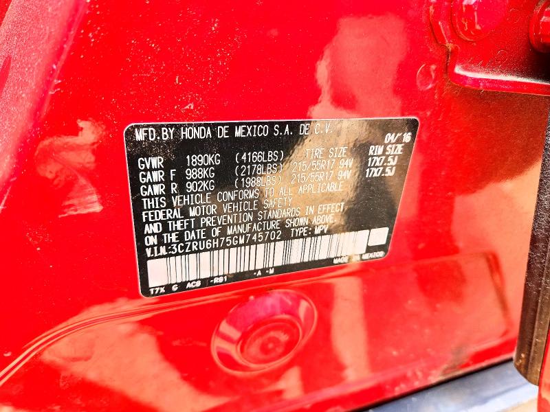 Продаж на аукціоні авто 2016 Honda Hr-v, vin: 3CZRU6H75GM745702, номер лоту: 60648726