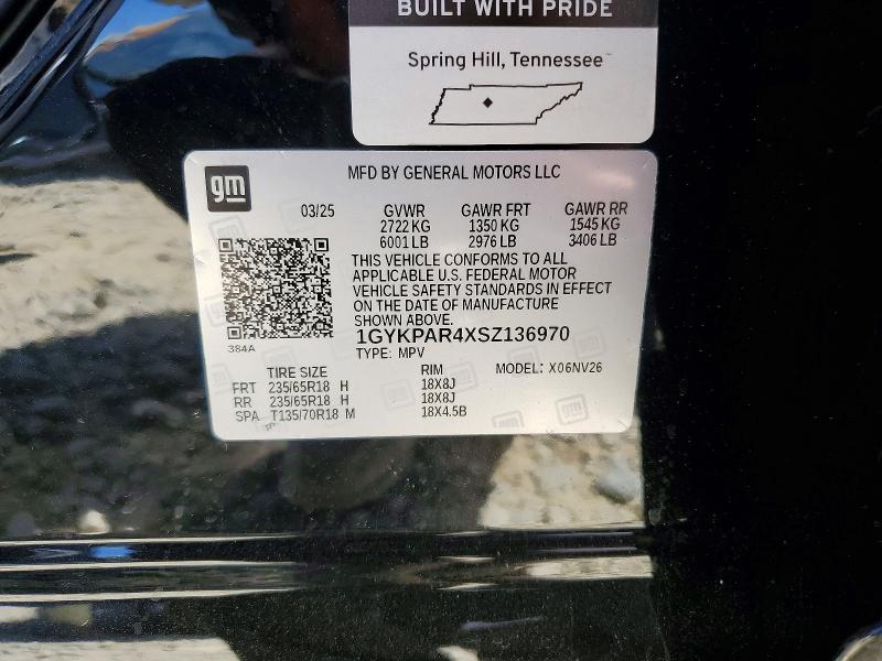 2025 Cadillac Xt6 მანქანა იყიდება აუქციონზე, vin: 1GYKPAR4XSZ136970, აუქციონის ნომერი: 59801266