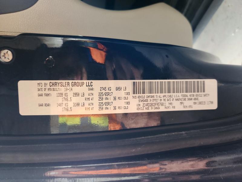 2015 Dodge Grand Caravan მანქანა იყიდება აუქციონზე, vin: 2C4RDGBG3FR576811, აუქციონის ნომერი: 62154276