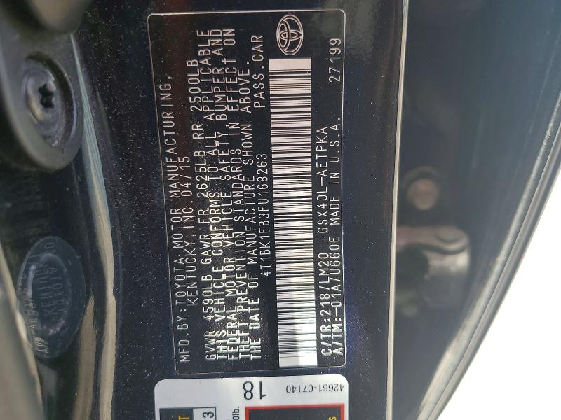 Aukcja sprzedaży 2015 Toyota Avalon, vin: 4T1BK1EB3FU168263, numer aukcji: 61478326