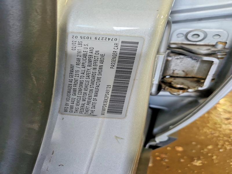 Продажа на аукционе авто 2002 Volkswagen Passat, vin: WVWPD63BX2P349129, номер лота: 58796326