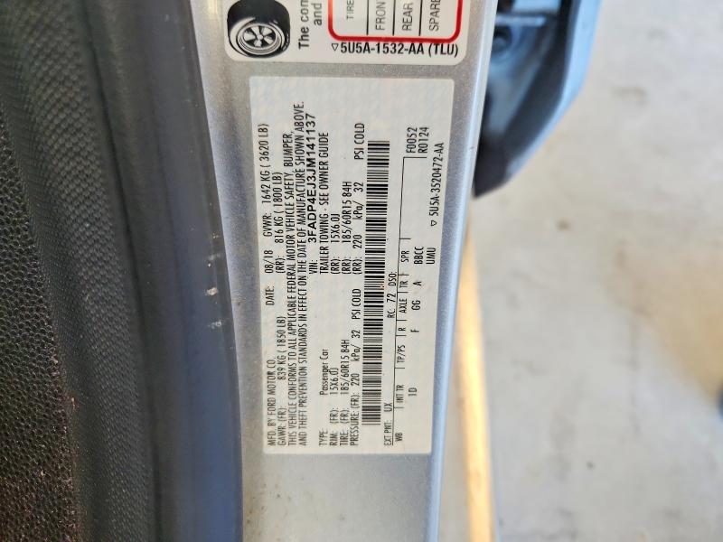 Продажа на аукционе авто 2018 Ford Fiesta, vin: 3FADP4EJ3JM141137, номер лота: 60275526